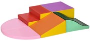 HOMCOM Set de Joacă pentru Copii 1-3 Ani cu 6 Piese de Construcție, 150x100x24 cm, Multicolor | Aosom Romania