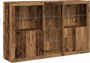vidaXL Bufet LED Lemn vechi 162 x 37 x 100 cm Lemn compozit