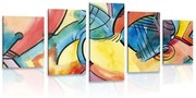 Tablou 5-piese artă abstractă