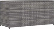 vidaXL Ladă de depozitare de grădină, gri, 120x50x60 cm, poliratan