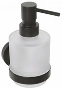 Dozator de săpun SAPHO XB101 black X-Round, sticlăalbă/negru, 200 ml