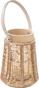 Lanterna cu sclipici CONE GLAM 26 cm, natural