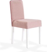 Scaun pentru copii, tapitat cu stofa cu picioare din lemn Summer Pink