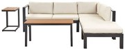 Set mobilier de grădină Mesza (Negru + bej). 1081375