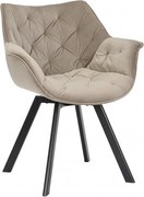 Scaun pivotant The Dutch Comfort, catifea sampanie greige