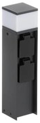 Lampă de exterior cu 2 prize Kanlux 38763 DASTEN 1xG9/11W/230V 30 cm IP44 negru