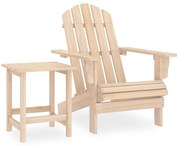 vidaXL Scaun de grădină Adirondack cu masă, lemn masiv de brad