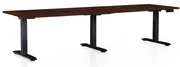 Masă înălțime reglabilă OfficeTech Long, 260 x 80 cm, picioare negre, wenge