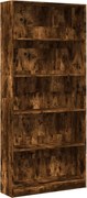 vidaXL Bibliotecă, stejar fumuriu, 80x24x176 cm, lemn prelucrat