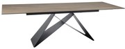 Masa extensibila Westin Ceramic SABBIA maro deschis/negru mat L160-240 cm