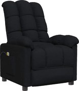 vidaXL Fotoliu de masaj, negru, țesătură