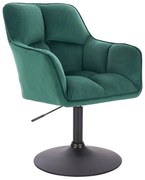 HR550N Scaun Verde Catifea cu Bază Neagră
