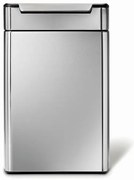 Cos tactil patrat pentru deseuri sortate 24 + 24 l otel mat, inox
