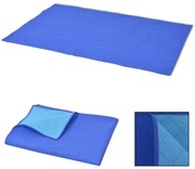 vidaXL Pătură pentru picnic, albastru și bleu, 100 x 150 cm