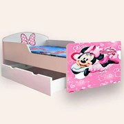 Pat Pentru Fete Minnie Mouse Mare 2-12 Ani Cu Sertar Cu Saltea Inclusa 160x80 Cmg43817558966529