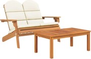 vidaXL Set mobilier de grădină Adirondack, 2 piese, lemn masiv acacia