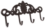 Cuier din fontă Bodeguita negru, 15 x 31 cm