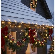 Brilagi - Ghirlandă luminoasă LED pentru exterior, 200 LED, 8 funcții, 13 m, IP44, alb cald