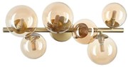 Ideal Lux - Lustră aplicată LED PERLAGE 6xG9/3W/230V 49 cm auriu/fumuriu