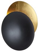 Lampă de perete modernă neagră cu auriu 34,5 cm 2 lumini - Sunrise