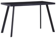 vidaXL Masă de bucătărie, negru, 120 x 60 x 75 cm, sticlă securizată