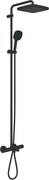 Coloana de dus cu baterie termostatata cu pipa cada negru mat Grohe Tempesta Cosmopolitan 250 Cube