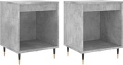 vidaXL Noptiere, 2 buc., gri beton, 40x35x50 cm, lemn compozit