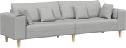 vidaXL Canapea cu pernă Gri nori 250 x 77 x 76 cm țesătură