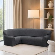 Huse super elastice RUBINIA antracit colțar (l. 340 - 540 cm)