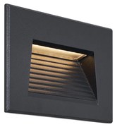 Plafoniera moderna de perete incastrata Negru 11.5cm incl. LED IP65 - Trem