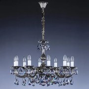 Candelabru Cristal Bohemia Exclusive 10 brate, diam.72cm ALICE X. nickel antique 8006 CE