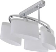 vidaXL Plafonieră cu abajururi de sticlă elipsoide, pentru 4 becuri E14