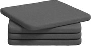 vidaXL Perne de Șezut 4 pcs Gri închis 40 x 40 x 3 cm țesătură