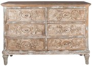 Comoda bej, din lemn masiv, aspect vintage, Fleuron