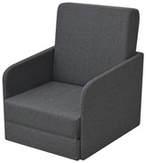 vidaXL Fotoliu pat extensibil, gri închis, material textil