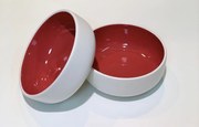 Bol COLORAT Rosu (Alb Perlat Mat Exterior, Rosu Lucios Interior)