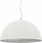 vidaXL Lampă suspendată, alb și argintiu, Ø50 cm, E27