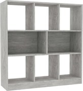 vidaXL Bibliotecă, gri beton, 97,5x29,5x100 cm, lemn prelucrat