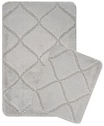 Covorașe de baie gri-deschis 2 buc. 50x80 cm Cizgili – Foutastic