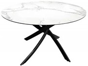 Masa rotunda design modern Alpine 120cm, alb