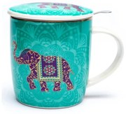 Cana Portelan cu infuzor metalic, Indian Elephant, 400ml