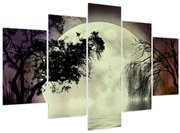 Tablou - Lună plină deasupra apei (150x105 cm)