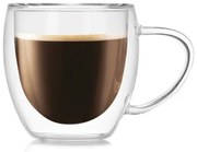 Cana 80 ml pentru Espresso din Sticla Borosilicata cu Perete Dublu