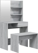 vidaXL Set măsuță de toaletă, gri sonoma, 74,5x40x141 cm