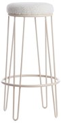 Scaun de bar crem tapițat (înălțime șezut 73 cm) Alice – Light &amp; Living