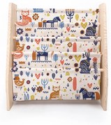 Bibliotecă pentru copii din material textil bej 60x70 cm Nordic - Folkifreckles