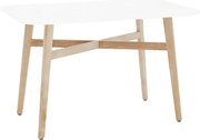 Masa CYRUS 2 NEW, alb/stejar, 120x80x75 cm