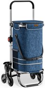 Geantă de cumpărături pe roți pentru scări COMFORT, 50L, albastru Monzana