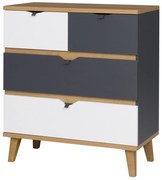 Comodă Mimone K4SZ (Stejar auriu + Alb mat + grafit). 1051783