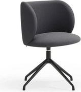 Scaun de sufragerie gri închis tapițat Mogi – Teulat